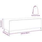 vidaXL Housse pour mobilier d'extérieur Noir 270 x 110 x 70 cm 210D