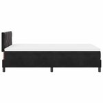 vidaXL Lit à ressorts avec matelas Noir 120 x 200 cm Velours