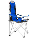 Tectake Chaise pliante avec rembourrage - bleu