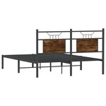 vidaXL Cadre de lit sans matelas chêne fumé 140x200 cm bois ingénierie