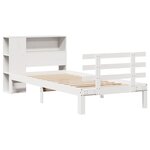 vidaXL Lit bibliothèque sans matelas blanc 90x200cm bois de pin massif