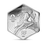 Monnaie 10€ argent HEXAGONALE Marianne - Jeux Olympiques de Paris 2024 - Qualité Courante Millésime 2021