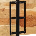 vidaXL Tête de lit 200 cm bois massif d'acacia et fer