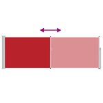 vidaXL Auvent latéral rétractable de patio 100x300 cm Rouge