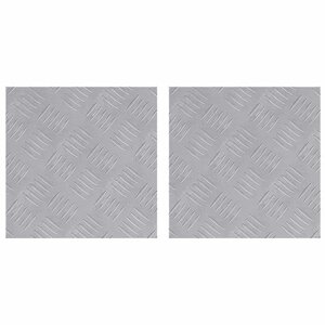 vidaXL Nez de marche Carré 2 Pièces Argenté 30 x 30 cm Aluminium