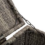 vidaXL Boîte de poubelle Gris 65 x 80 x 115 cm Polyéthylène