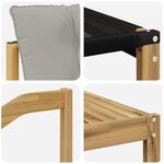 vidaXL Ensemble de canapés d'extérieur 7 pc Blanc et gris clair