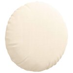 vidaXL Coussins de siège 2 Pièces Crème Ø 60 cm Tissu en velours côtelé