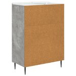 vidaXL Buffet Gris béton 66 x 34 5 x 91 5 cm Bois d'ingénierie