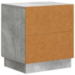 vidaXL Table de chevet Gris Béton 43 x 34 5 x 47 cm Bois d'ingénierie