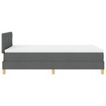 vidaXL Lit à ressorts indépendants avec matelas gris foncé 120x190 cm tissu