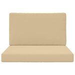 vidaXL Coussin de canapé d'extérieur 2 Pièces Beige Polyester