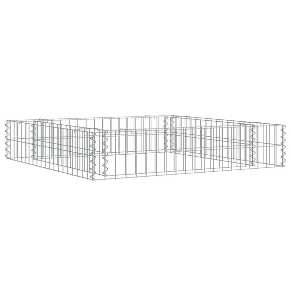 vidaXL Lit surélevé à gabion Acier galvanisé 100x100x20 cm