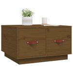 vidaXL Table basse Marron miel 60x53x35 cm Bois massif de pin