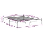 vidaXL Cadre de lit extra long sans matelas 140x210 cm bois massif pin