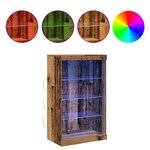 Buffet vidaXL avec lumières LED en bois ancien 60 5x37x100 cm