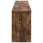 vidaXL Porte-manteau mural avec étagère Montage mural avec stockage Chêne fumé 100 x 16 x 26 cm
