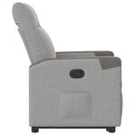 vidaXL Fauteuil inclinable gris nuage tissu