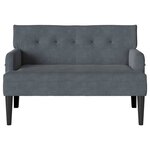 vidaXL Banc Chesterfield Gris foncé 112 x 65.5 x 75 cm Velours