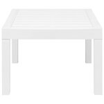 vidaXL Salon de jardin 3 Pièces Plastique Blanc