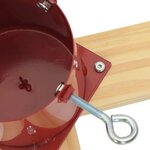 vidaXL Pied de Sapin de Noël 1.73 Rouge 50 x 50 x 16 cm Pin massif