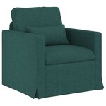 vidaXL Canapé 2 Pièces Vert foncé 158 x 78 x 80 cm tissu