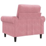 vidaXL Fauteuil Rose 60 cm Velours