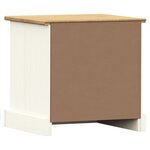 vidaXL Table de chevet VIGO blanc 42x35x42 cm bois de pin massif