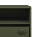 vidaXL Meuble TV vert olive 202x39x43 5 cm acier laminé à froid