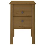 vidaXL Table de chevet Marron miel 40x35x61 5 cm Bois de pin solide