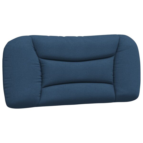 vidaXL Coussin de tête de lit Hvar bleu 90 cm tissu