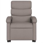 vidaXL Fauteuil inclinable de massage électrique Taupe Tissu