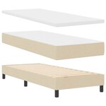 vidaXL Lit à ressorts avec matelas Crème 200 x 80 cm Polyester