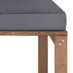 vidaXL Canapé de milieu palette de jardin avec coussins anthracite