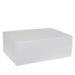 Boîte haute luxe blanc mat à fermeture aimantée 40 cm
