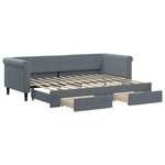 vidaXL Lit de jour avec gigogne et tiroirs sans matelas 80x200 cm