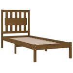 vidaXL Cadre de lit sans matelas marron miel bois massif 100x200 cm