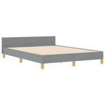 Cadre de Lit vidaXL en Gris clair  140x200 cm  Tissu