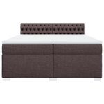 vidaXL Sommier à lattes de lit avec matelas Marron foncé 200x200 cm