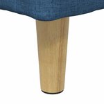 vidaXL Pouf de rangement avec coussin Bleu 40 x 40 x 45 cm tissu