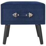 vidaXL Table de chevet Bleu 40x35x40 cm Velours