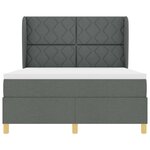 vidaXL Lit à ressorts avec matelas gris foncé 90x190 cm Gris foncé