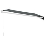 vidaXL Auvent rétractable anthracite 4x3 m tissu et aluminium
