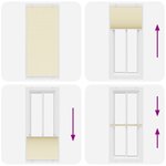 vidaXL Store plissé crème 90x200 cm largeur du tissu 89 4 cm polyester