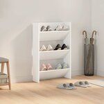 vidaXL Armoire à chaussures murale Blanc 60x18x90 cm Aggloméré