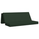 vidaXL Canapé-lit pliable 180 x 67 x 45 cm Vert foncé