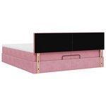 vidaXL Cadre de lit ottoman avec matelas rose 200x200 cm velours