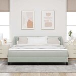 vidaXL Lit à ressorts avec matelas gris foncé 80x200 cm en velours