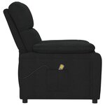 vidaXL Fauteuil de massage Noir Tissu