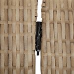 vidaXL Cloison de séparation 5 panneaux beige résine tressée